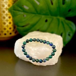 Stretchy gemstone CHRYSOCOLLA bracelet ~ GORGEOUS